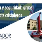 Grúas con robots cristaleros